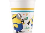 Procos 93512 - Bicchiere Party Minions Rise Of Gru, Capacità Massima 200 Ml, 8 Pezzi, Bicchiere Di Carta Usa E Getta, Festa Di Compleanno Per Bambini, Stoviglie Per Feste, Mix