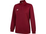 Umbro - Felpa Mezza Zip "Club Essential"" Da Donna UO169 (L) (Rosso Vino)"
