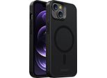 Custodia Iphone 14 Custodia Protettiva Rugged Frosted Backcover Met Magsafe Plastic Black Accezz