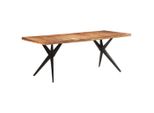 The Living Store Tavolo Da Pranzo 200X90X76 Cm In Legno Massiccio Di Acacia
