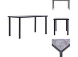 Vidaxl Tavolo Da Pranzo Nero E Grigio Cemento 140 X 70 X 75 Cm Mdf - Tavoli Da Pranzo