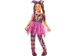 Bristol Novelty - Costume "Arlecchino"" - Ragazze BN6132 (104) (Rosso/Nero/Bianco)"