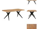 Vidaxl Tavolo Da Pranzo Nero 180X90X77 Cm In Legno Massiccio Di Acacia - Tavoli Da Pranzo