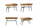 Vidaxl Scrivania Con Cassetti In Legno Massiccio Di Mango 110×50×76 Cm - Scrivania - Scrivanie - Scrivania Da Ufficio - Scrivanie Da Ufficio