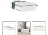 The Living Store Giroletto Con Cassetti Bianco 90X200 Cm In Materiale Ligneo