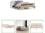 The Living Store Letto In Legno Massiccio Con Testiera 120X200 Cm In Pino