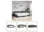 The Living Store Letto Da Giorno Allungabile Con Materassi Grigio Scuro 100X200 Cm In Tessuto
