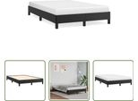 The Living Store Struttura Letto Nera 120X190 Cm In Ecopelle