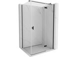 Mexen Mist-H T Cabina Doccia A Battente Destra 90 X 120 Cm, Trasparente, Nera - 8A5T-090-120-70-00-P