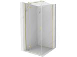 Mexen Mist-H T Cabina Doccia A Battente Sinistra 75 X 75 Cm, Trasparente, Oro Spazzolato - 8A5T-075-075-55-00-L