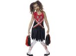 Smiffys - Costume - Ragazze SM1923 (128-134) (Rosso/Nero)