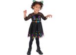 Smiffys - Costume - Ragazza SM2595 (110-116) (Nero/Arcobaleno)