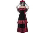 Smiffys - Costume "Deluxe Bride"" Per Il Giorno Dei Morti - Donna SM2085 (S) (Nero/Rosso)"