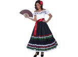 Smiffys - Costume "Senorita"" - Donna SM588 (L) (Bianco/Nero/Rosso)"