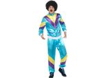 Smiffys - Costume "Anni '80"" - Uomo/Donna Unisex SM2625 (Xl) (Blu/Giallo/Viola)"