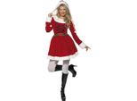 Smiffys - Costume Da Donna - Design Natalizio SM2623 (S) (Rosso/Bianco)