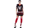 Smiffys - Vestito Costume "Venerdì 13"" - Donna SM2662 (L) (Nero/Rosso/Bianco)"