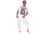 Smiffys - Costume " 80S"" - Uomo/Donna Unisex SM925 (M Regular) (Bianco/Nero)"