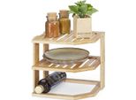 Mensola Angolare In Bambù Per La Cucina