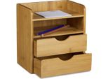 Organizzatore Da Scrivania In Bambù, Cassetti, Ripiani, Scatola Portaoggetti In Legno, Supporto Per Mensola Da Ufficio In Legno