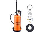 Spruzzatore A Pressione Vevor, Spruzzatore, Spruzzatore Industriale Per Calcestruzzo Con Rullo, Spruzzatore In Acciaio Inox Da 13,2 Litri, Spruzzatore A Pompa Ad Alte Prestazioni, Tubi Flessibili Inclusi, 2 Ugelli In Ottone, Ideale Per Edilizia, Prati E Giardini