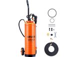 Vevor Irroratore A Pressione 18,9 L, Irroratore Industriale Per Calcestruzzo Con Rullo, Irroratore In Acciaio Inox, Irroratore A Pompa Ad Alte Prestazioni, Tubi Flessibili Inclusi, 2 Ugelli In Ottone, Ideale Per Edilizia, Prati E Giardini