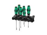 Wera 334/355/6 Rack Schraubendrehersatz Kraftform Plus Lasertip + Rack, 6-Teilig (05105656001)