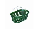 Cesto Per Il Raccolto, Cesto Da Giardino In Plastica, 51 X 31 X 18 Cm, 28 Litri, Ovale, Verde