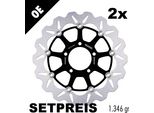 Set Di Dischi Freno Galfer 2X DF661CW Wave® Flottanti Anteriori 320X4.5Mm Per Triumph Tiger Speed Triple Efi R 1050 Ccm Anno 2007 - 2021