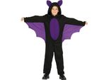 Costume Da Pipistrello Halloween Nero Viola Bambini Tuta Con Cappuccio Orecchie Ali Tuta Con Cappuccio Disegno Animale A Tema Carnevale, Taglia: 128/134 Colore: Nero
