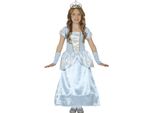 Principessa Regno Ball Gown Fiaba Regina Shine Tiara Carnevale Costume Nobile Celebrazione Shimmer Fantasia Performance Festive Eleganza Sogno Blu Argento, Dimensioni: 128/134 Colore: Blu