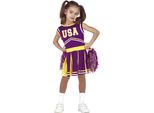 Guirca Parties Costume Da Cheerleader Giallo E Viola Per Bambina Taglia 5-6 Anni Guirca