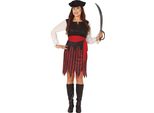 Pirata Flash Costume Avventura Nave Capitano Bucaniere Carnevale Divertimento Teatro Pirata Partito Costume Terra Favola Vela Partito Evidenziare Classico, Dimensioni: 38 - 40 (M) Colore: Nero