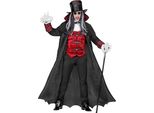 Costume Da Vampiro Guru Per Uomo Costume Di Halloween Nero-Rosso