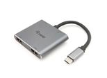 Equip Dock 4-1 Usb-C->2Xhdmi,Usb-A,100W USB-C 0.15M