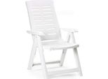Sedia Pieghevole Ipae Progarden Multiposizione Bianco Resina (60 X 61 X 109 Cm)