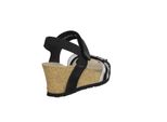Mephisto Lucia Sandalo Donna, Pelle, Nero, Zeppa - Sandalo Donna / Fionda, Nero, Pelle&Nbsp
