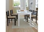 The Living Store Sedie Da Pranzo 4 Pz. Legno Massiccio Di Gomma E Velluto Marrone