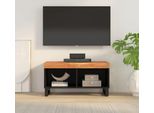 The Living Store Mobile Tv 85X33X43,5 Cm In Legno Massiccio Di Acacia