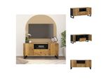 Mobile Tv Vidaxl 105X33,5X46 Cm In Legno Massiccio Di Mango E Materiale A Base Di Legno - Mobili Tv