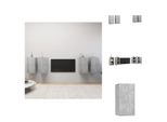 Vidaxl Mobili Tv 4 Pz. Grigio Cemento 30,5X30X60 Cm Materiale A Base Di Legno - Mobili Tv