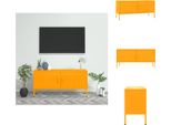 Mobile Tv Vidaxl Giallo Senape 105X35X50 Cm In Acciaio - Mobili Tv