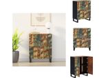 Vidaxl Credenza A 4 Ante 60X33X75 Cm In Legno Massiccio Antico - Credenze