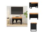Mobile Tv Vidaxl 60X33X43,5 Cm In Legno Massiccio Di Acacia - Mobili Tv