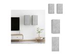 Vidaxl Mobili Tv 2 Pz. Grigio Cemento 30,5X30X60 Cm Materiale A Base Di Legno - Mobili Tv