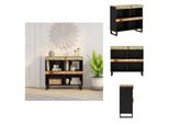 Vidaxl Tavolino 85X33X75 Cm In Legno Massiccio Antico - Comodini