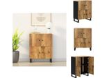 Vidaxl Credenza A 4 Ante 60X33X75 Cm In Legno Massiccio Di Mango - Credenze
