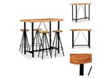 Vidaxl Set Da Bar 5 Pezzi In Legno Massiccio Di Acacia E Legno Di Recupero - Gruppi Da Pranzo