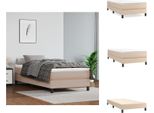 Vidaxl Letto A Molle Insacchettate Cappuccino-Marrone 90X190 Cm In Pelle Finta - Letti E Strutture Letto