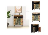 Vidaxl Credenza A 2 Ante 60X33X75 Cm In Legno Massiccio Antico - Credenze